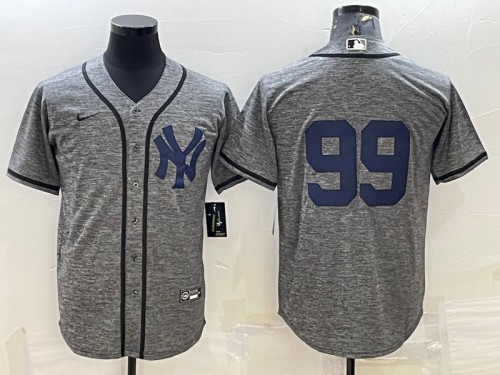 Men's New York Yankees #99 Aaron Judgey Gray Cool Base Stitched Jersey